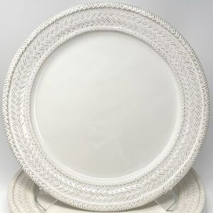 Juliska LE PANIER Whitewash Charger Chop Service Plate 13 3/4" NEW Basketweave